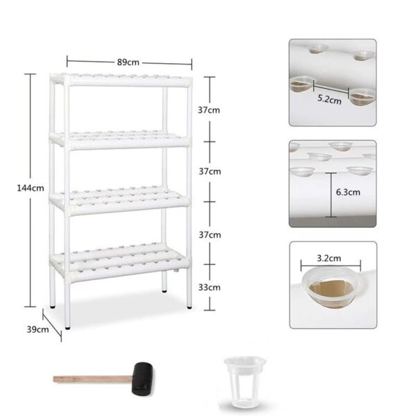 4 layers horizontal hydroponic grow kit