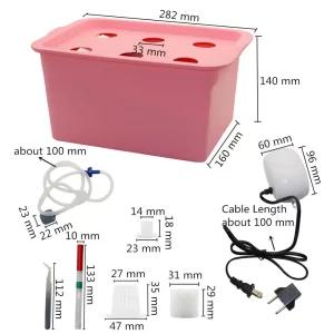 6-Hole Hydroponic Indoor Garden Box Growth Kit