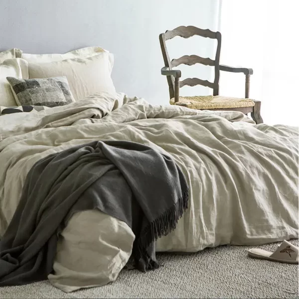 100% Natural French Washed Linen Duvet Cover and Pillowcases