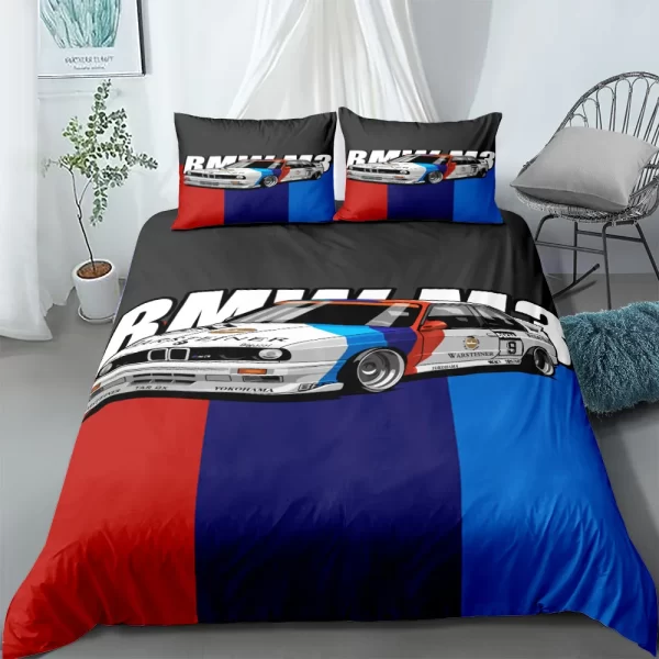 Automobile Poster Fans Linen Bedding Set