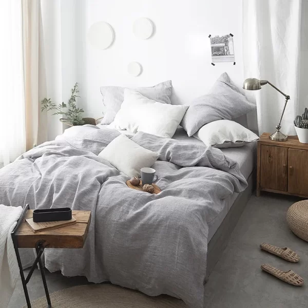 100% Natural French Washed Linen Duvet Cover and Pillowcases