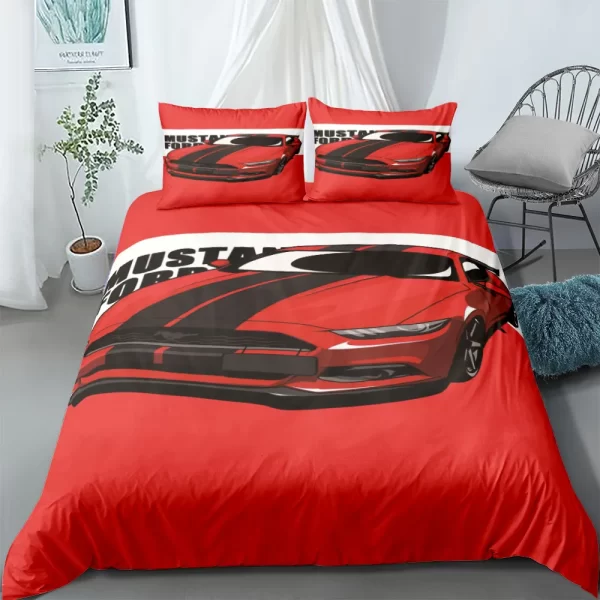 Automobile Poster Fans Linen Bedding Set