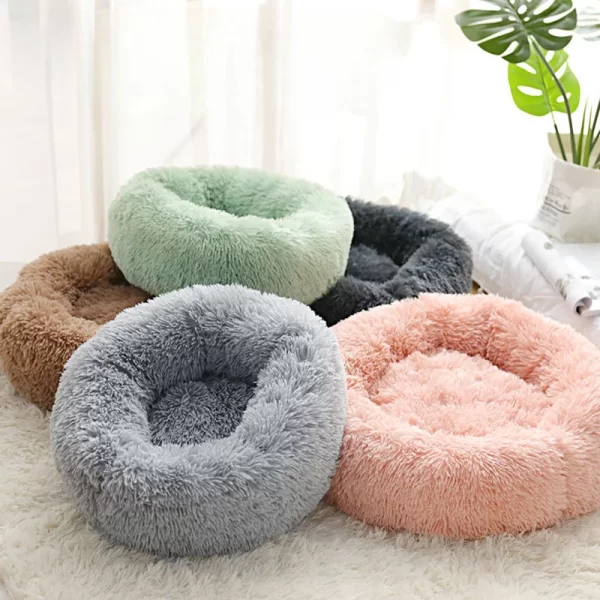 Detachable and Washable Round Plush Cat/Dog Pet Bed