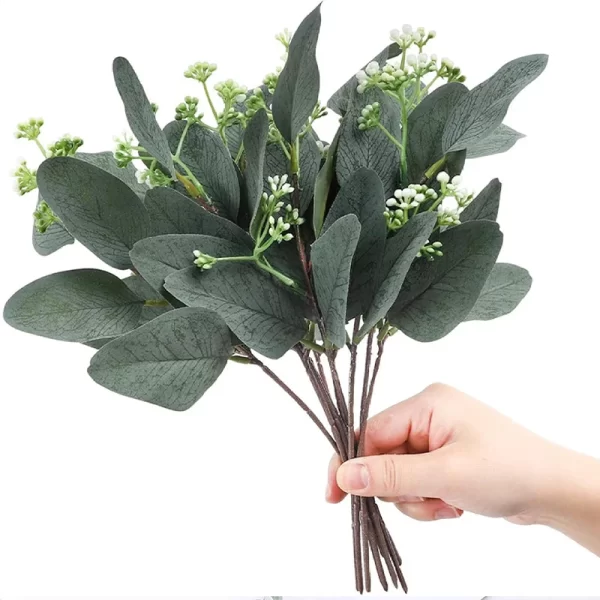 Artificial Eucalyptus Leaves for Decoration 10/15pcs