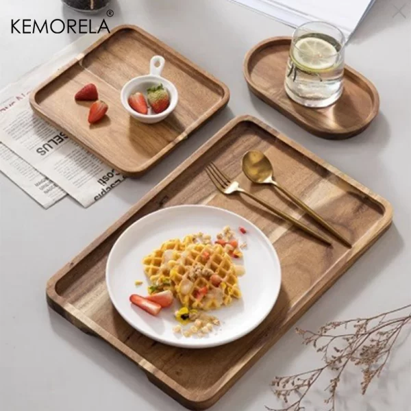 Acacia Wood Coffee Trays