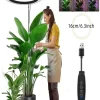 165cm Height Adjustable LED Ring Grow Light with USB