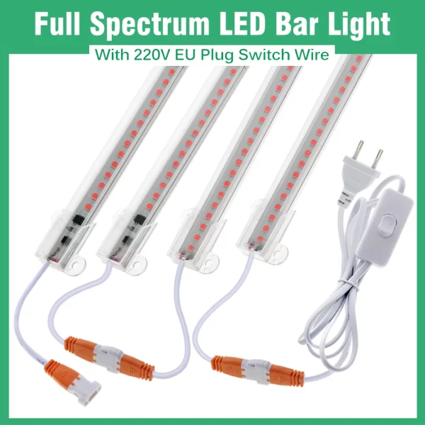 Grow Light 220V Full-Spectrum LED Bar Light for Plants