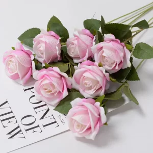 3/5/10/20pcs Realistic Artificial Roses for Home/Office/Wedding