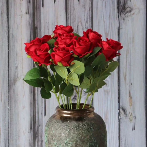 3/5/10/20pcs Realistic Artificial Roses for Home/Office/Wedding