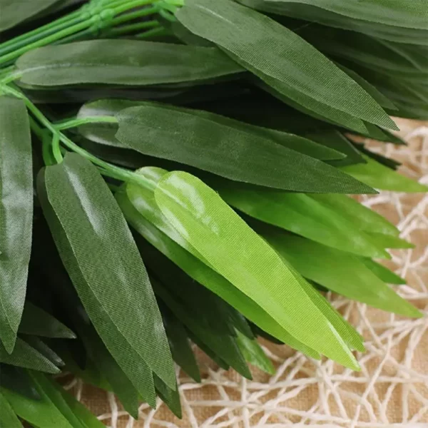 10pcs Artificial Green Bamboo Leaves