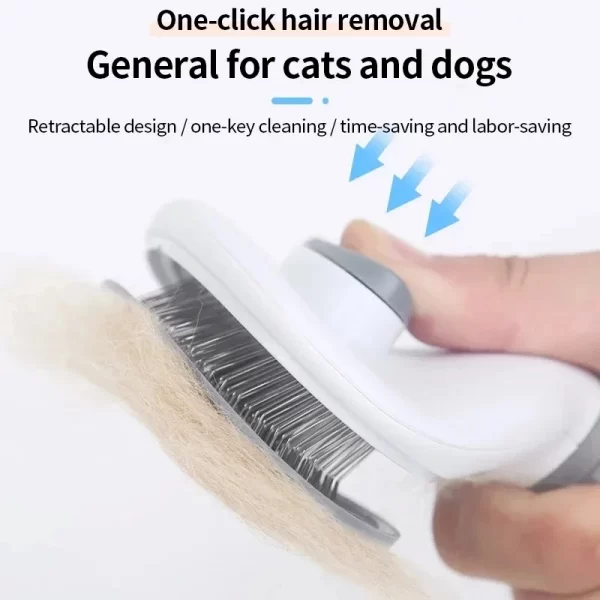 Self-cleaning Pet Hair Remove Comb for Cats and Dogs - Image 2