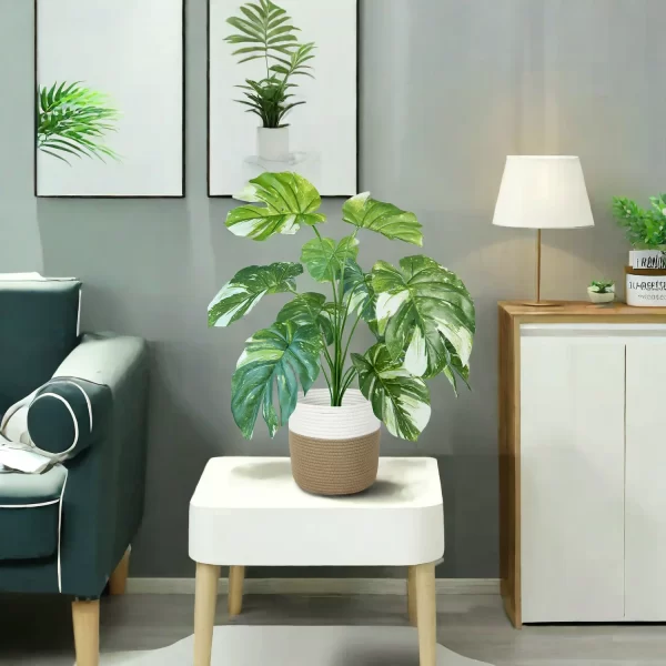 65/100cm Artificial Monstera Plant Plastic Leaf