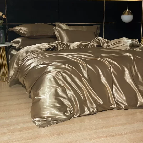 Luxury 100% Mulberry Silk Bedding Set with Duvet Cover Set