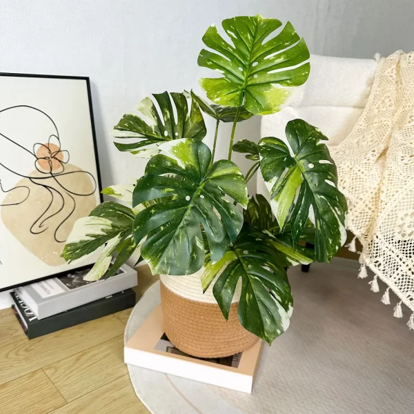 65/100cm Artificial Monstera Plant Plastic Leaf