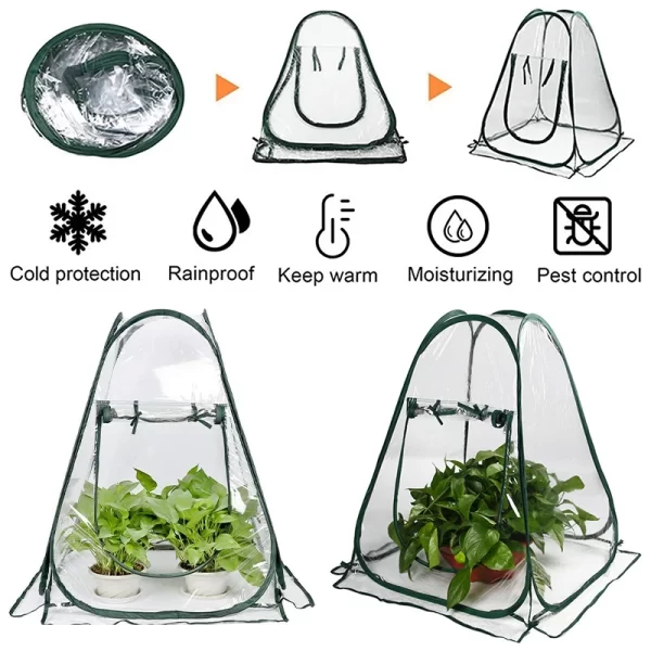 Pop-Up Portable PVC Greenhouse Grow Tent