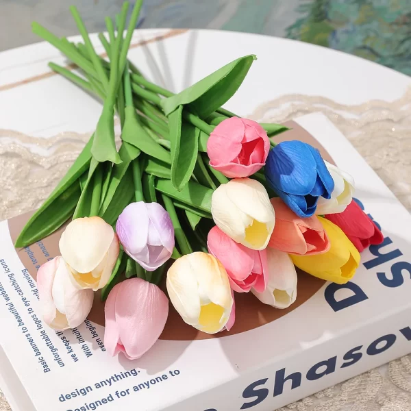 5/10Pcs Artificial Tulip Bouquet