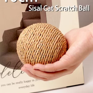Cat 10cm Interactive Sisal Scratching Ball Toy