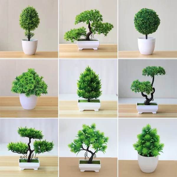 Potted Ornament Green Artificial Plants