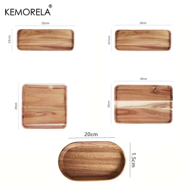 Acacia Wood Coffee Trays