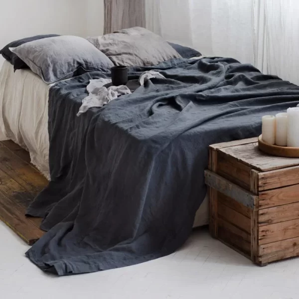 100% Stone-Washed French Pure Linen Bed Sheets