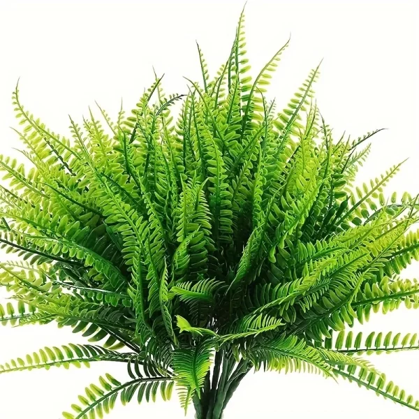 4 Bundles UV Resistant Artificial Boston Ferns Bushes