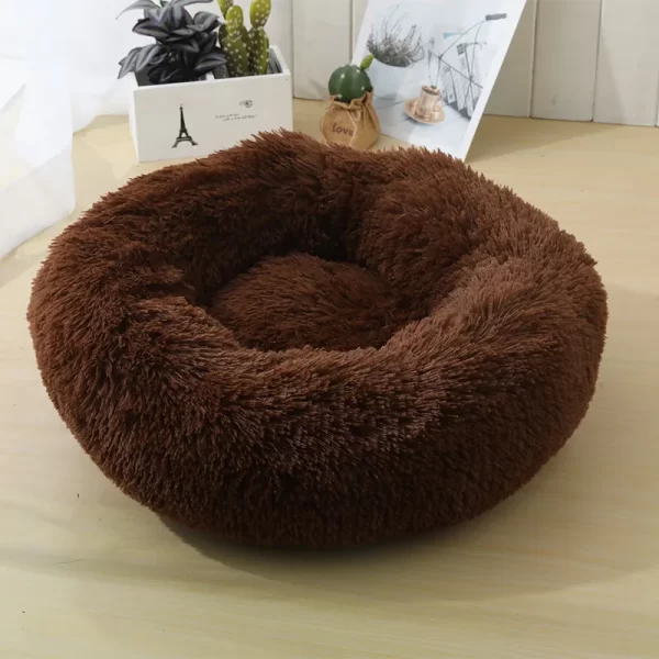 Detachable and Washable Round Plush Cat/Dog Pet Bed