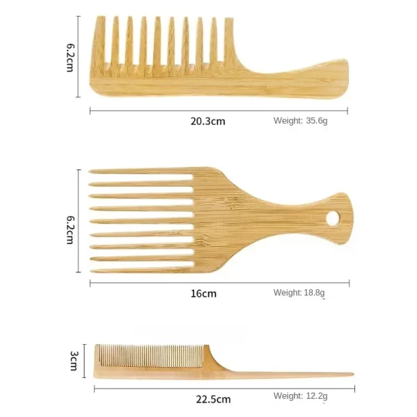 Natural Bamboo Wooden Hair Comb