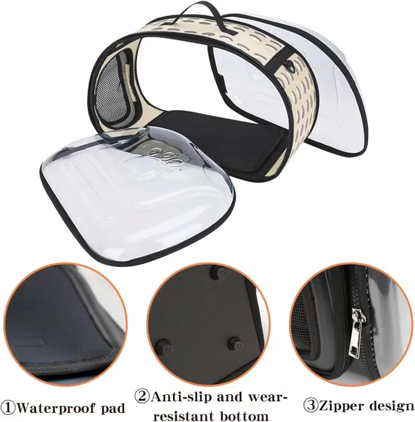 Dog/Cat Collapsible Transparent Foldable Pet Travel Carrier