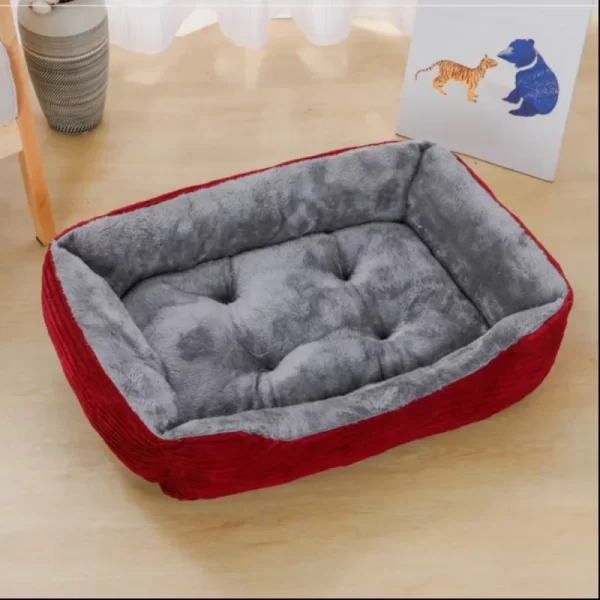 Dog/Cat Square Plush Pet Bed