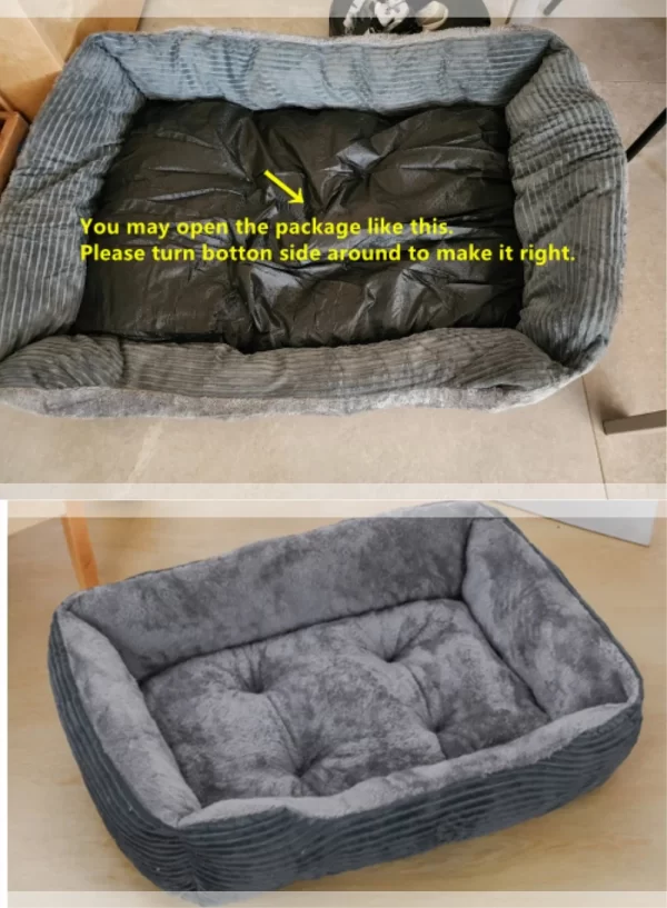 Dog/Cat Square Plush Pet Bed