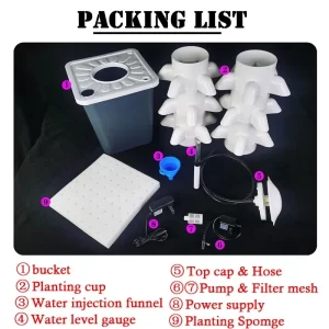 DIY Hydroponic Vertical Tower Planter 3/5-Hole Growing System