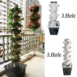 DIY Hydroponic Vertical Tower Planter 3/5-Hole Growing System