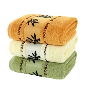 Thick Absorbent Bamboo Fibre Face and Bath Towel Set