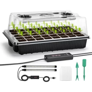 Seed Starter Tray with 2 Long Strip Grow Lights