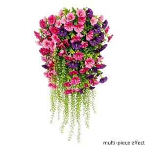 Artificial Bohemian Hanging Vine with Morning Glory