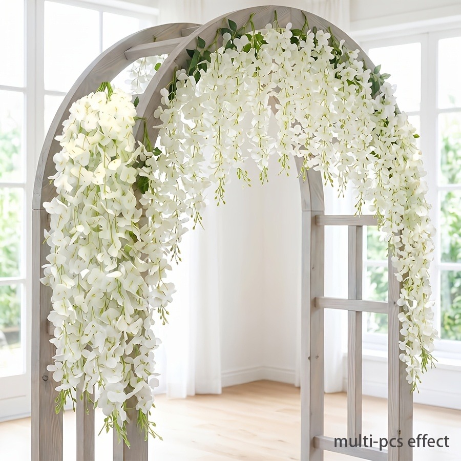 17 Strings of Artificial White Wisteria Simulation Flower Vines