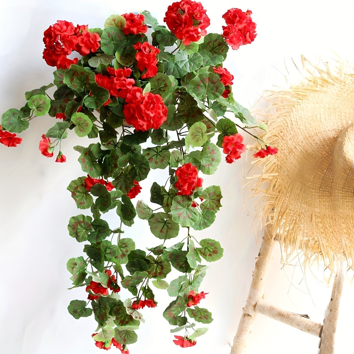 Artificial Hanging Geranium Vine