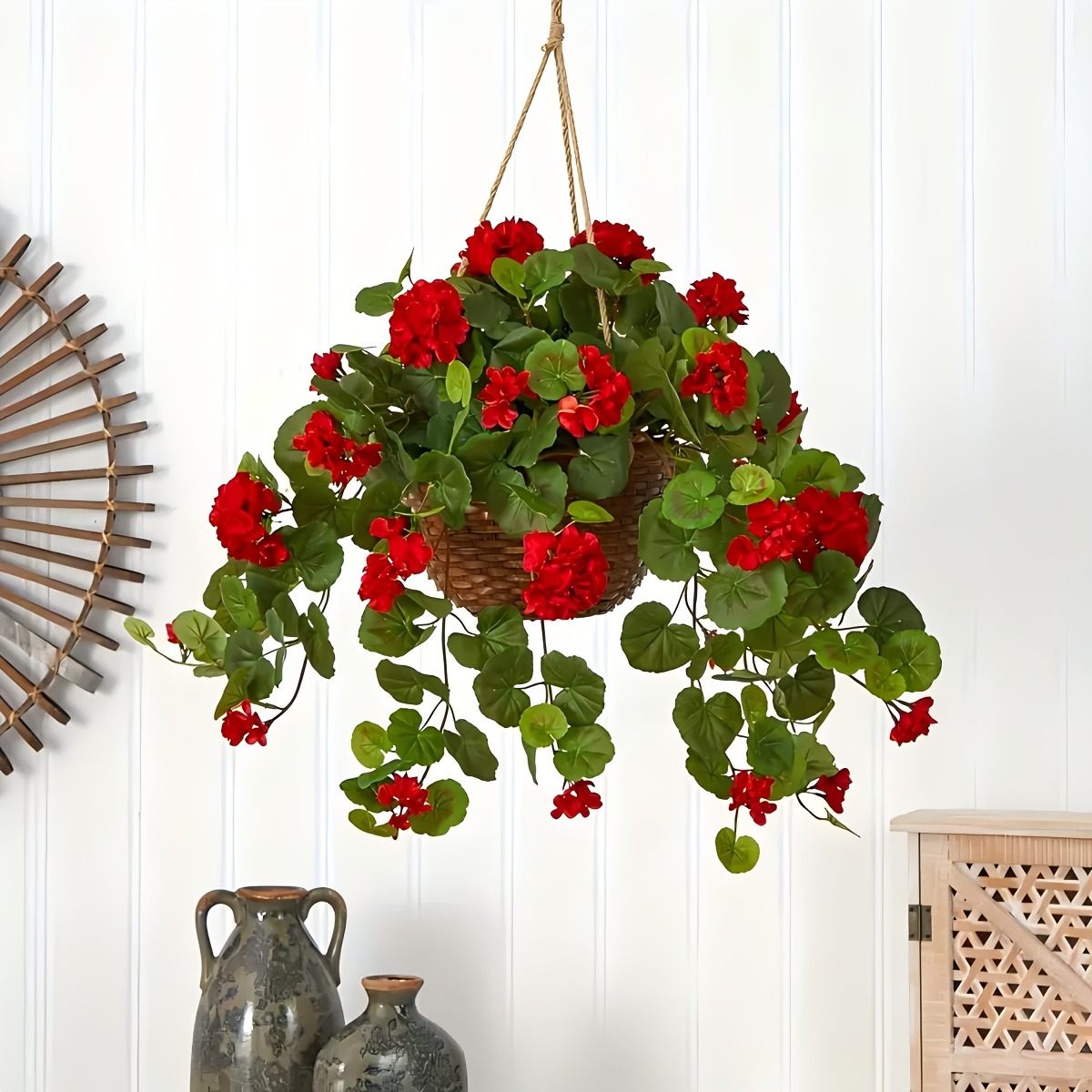 Artificial Hanging Geranium Vine