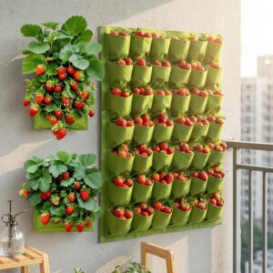 Multi-functional 18-Pocket Vertical Wall-Mounted Planter