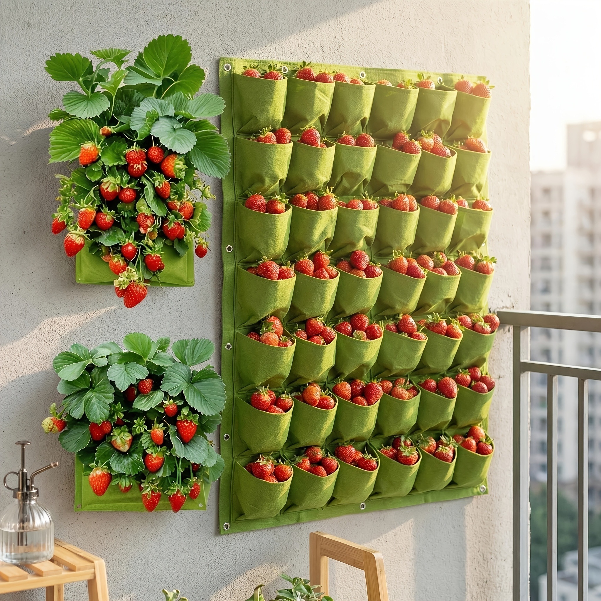 Multi-functional 18-Pocket Vertical Wall-Mounted Planter