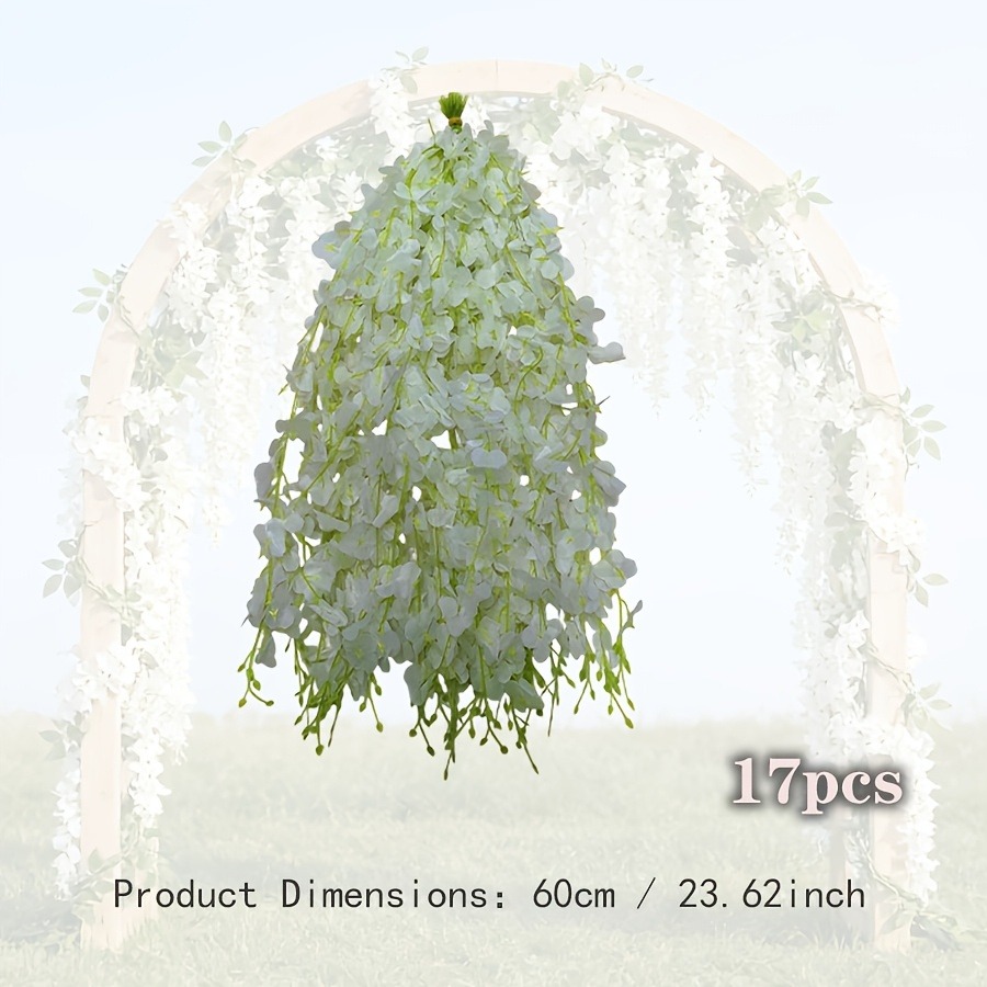 17 Strings of Artificial White Wisteria Simulation Flower Vines