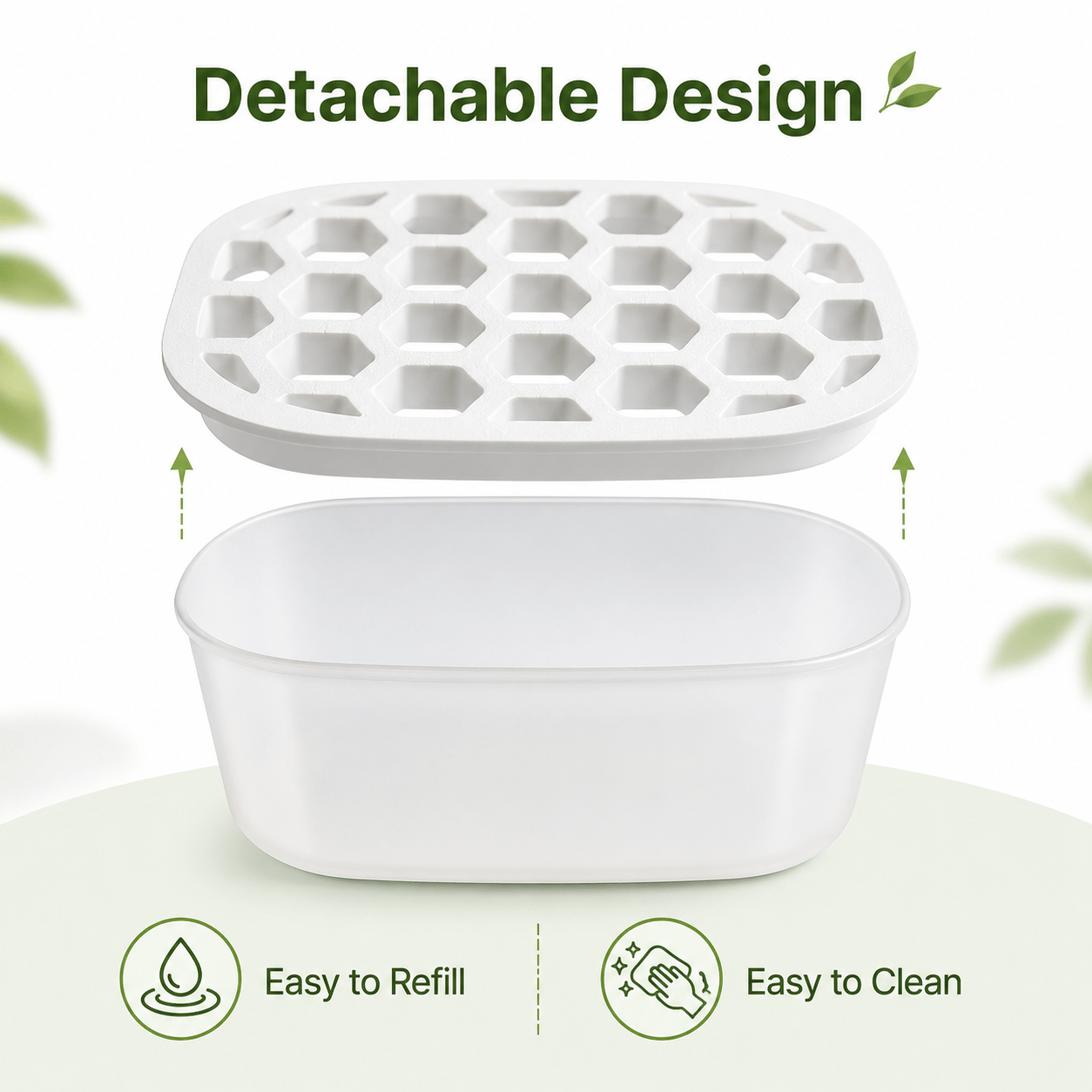 Hydroponic Scallion Planter Box with Multi-Hole Holder Lid