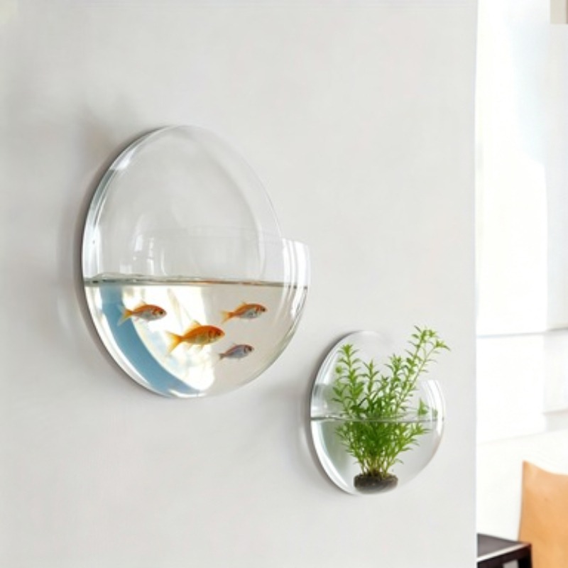 2pc Dual-purpose Wall-mounted Fish Tank and Flower Pot