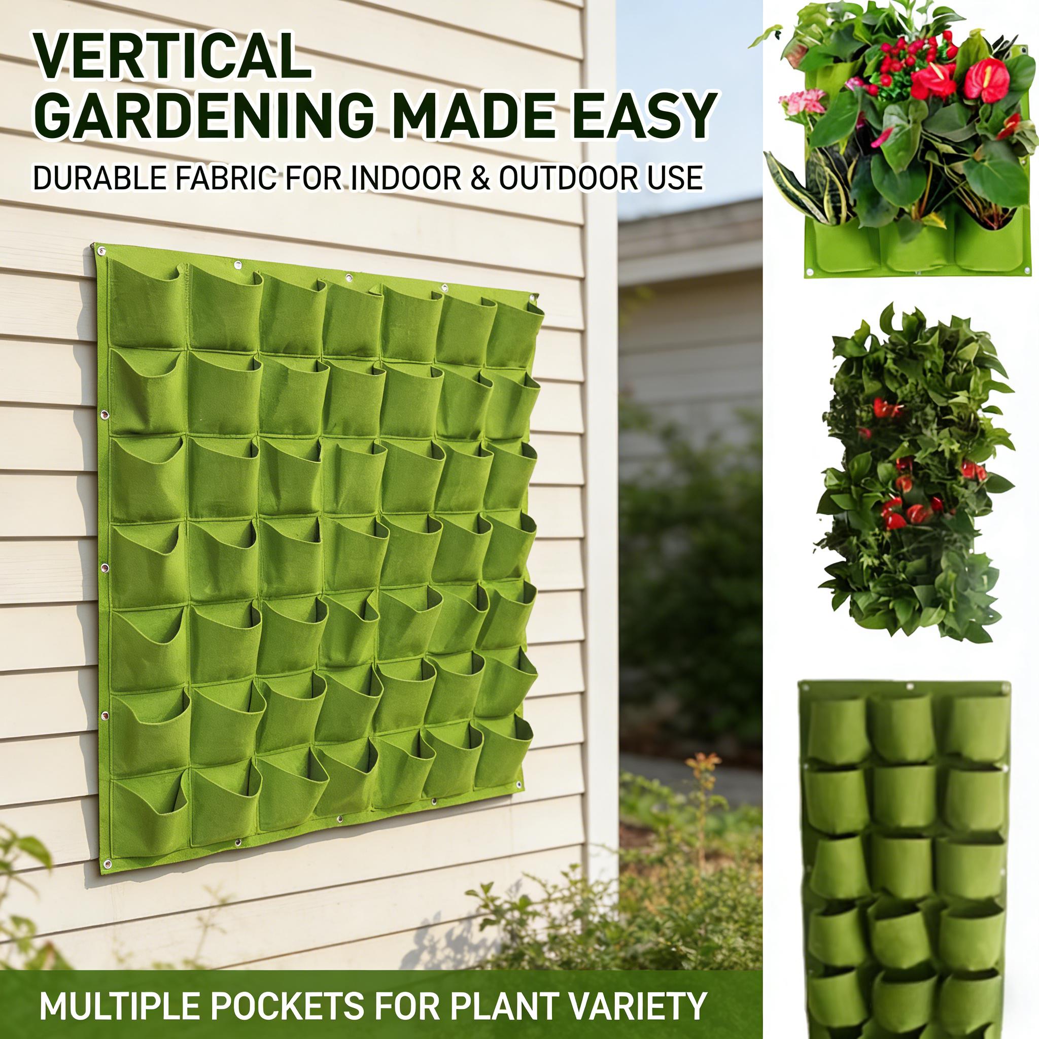 Multi-functional 18-Pocket Vertical Wall-Mounted Planter