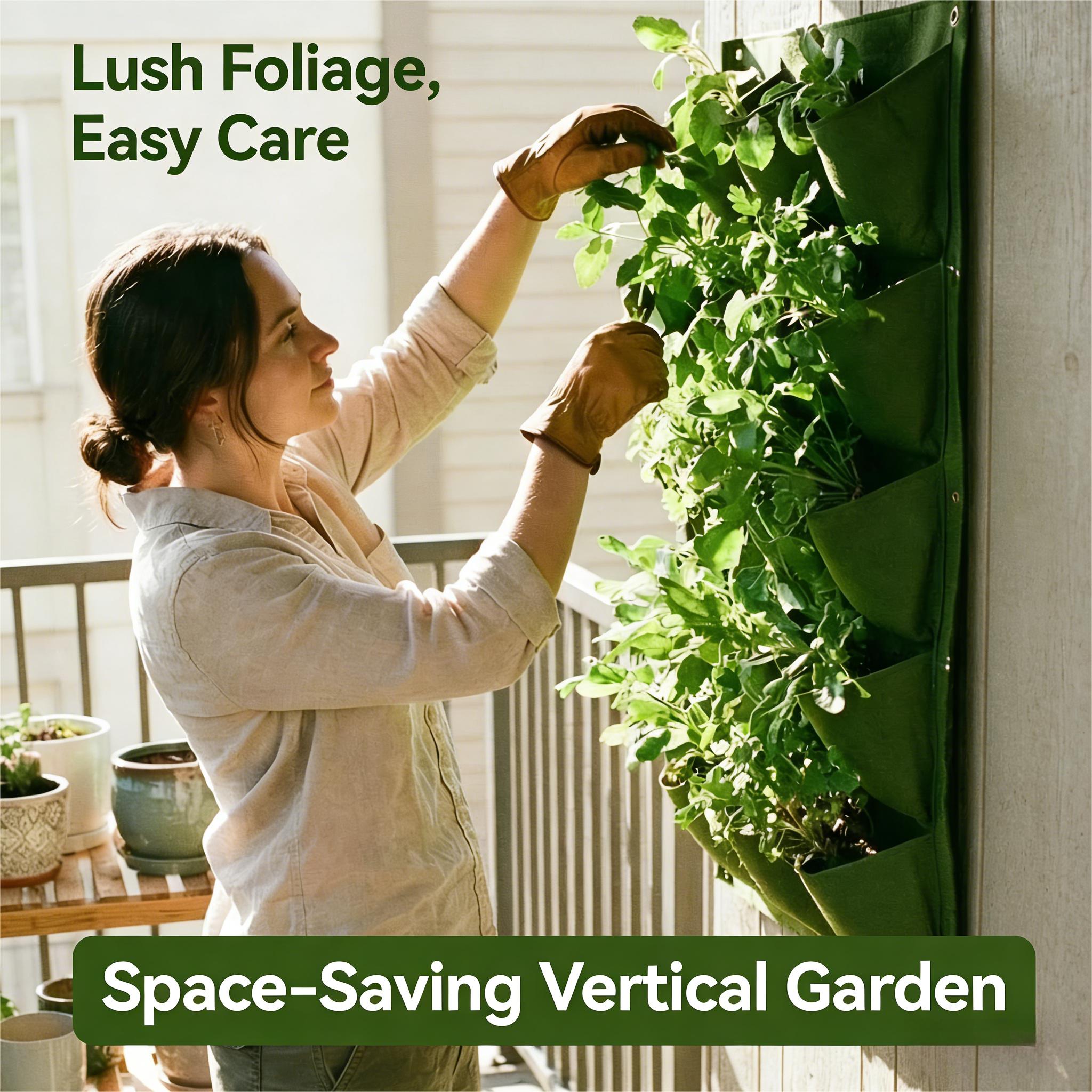 Multi-functional 18-Pocket Vertical Wall-Mounted Planter