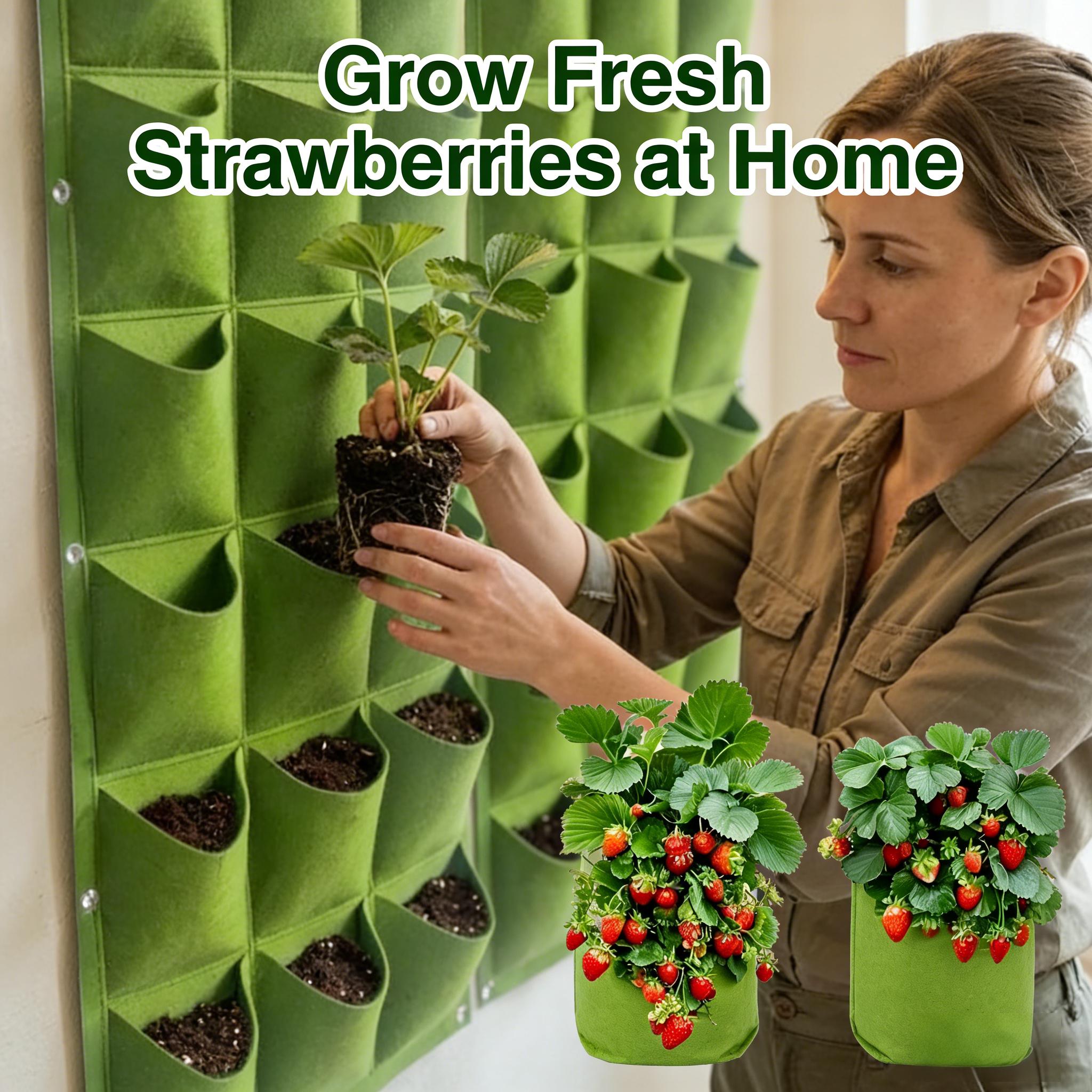 Multi-functional 18-Pocket Vertical Wall-Mounted Planter